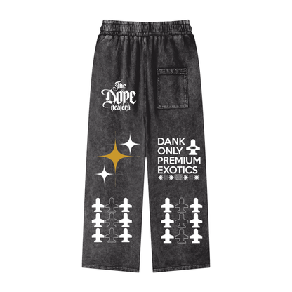 Dank Universe Acid Wash Straight Leg Pants