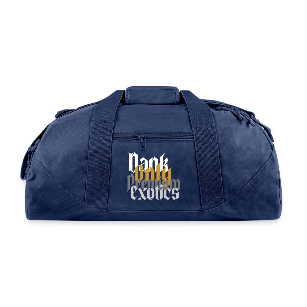 Dope Dealers Recycled Duffel Bag in Blue - navy