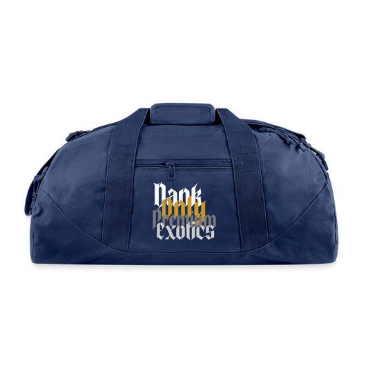 Dope Dealers Recycled Duffel Bag in Blue - navy