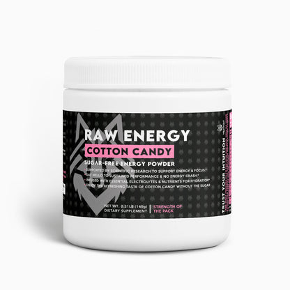 Raw Energy Powder (Cotton Candy) Sugar-Free