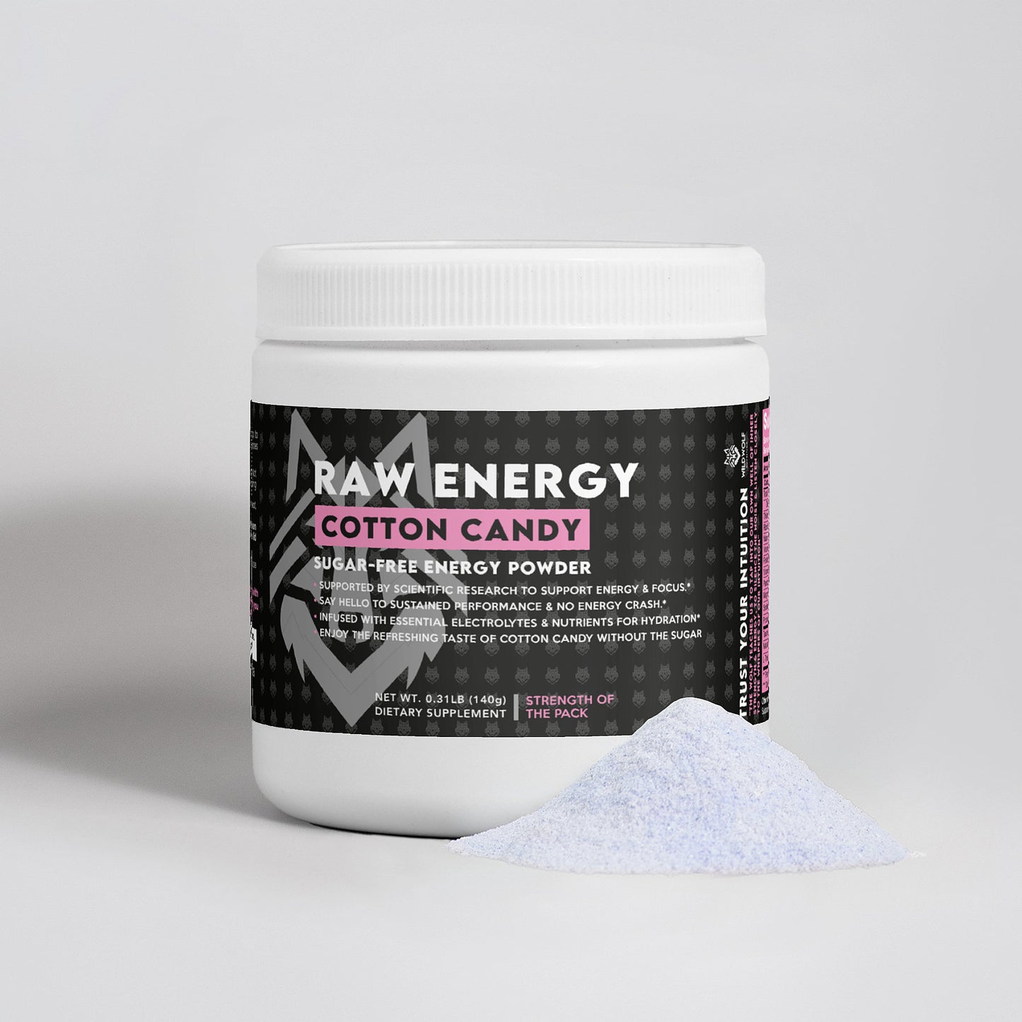 Raw Energy Powder (Cotton Candy) Sugar-Free