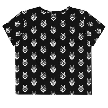 White Wolf All-Over Print Crop Tee