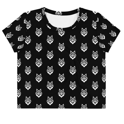 White Wolf All-Over Print Crop Tee