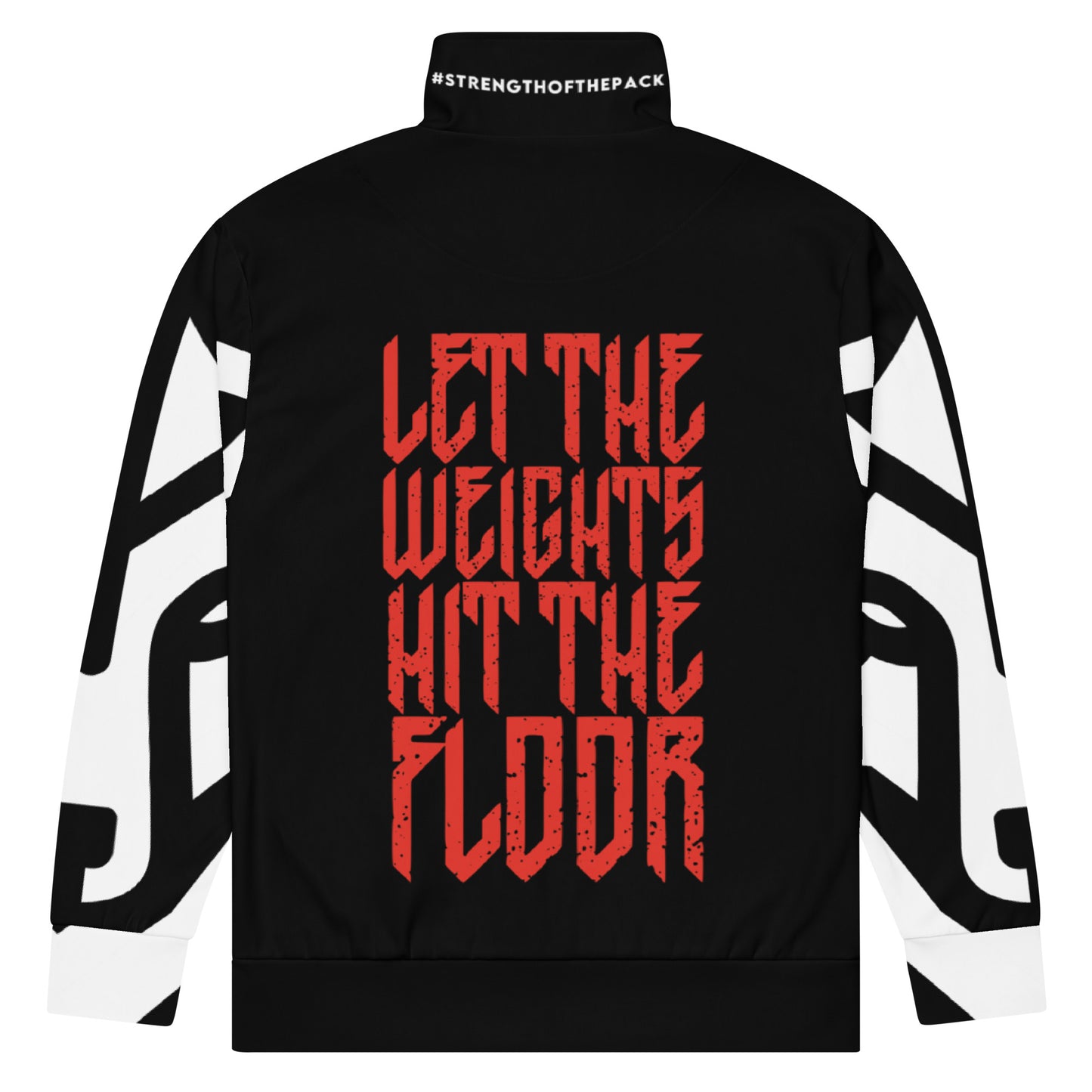 Let the weights hit the floor (red/black) Unisex track jacket