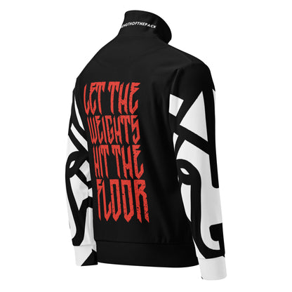 Let the weights hit the floor (red/black) Unisex track jacket