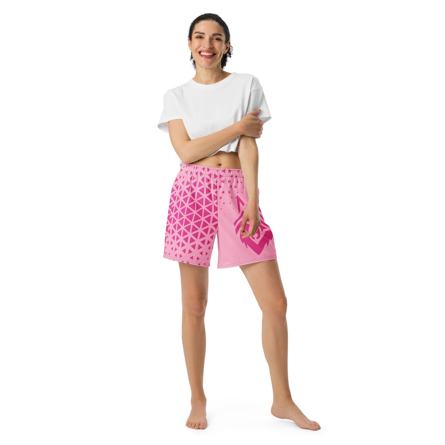 Pink Wolf Athletic Long Shorts