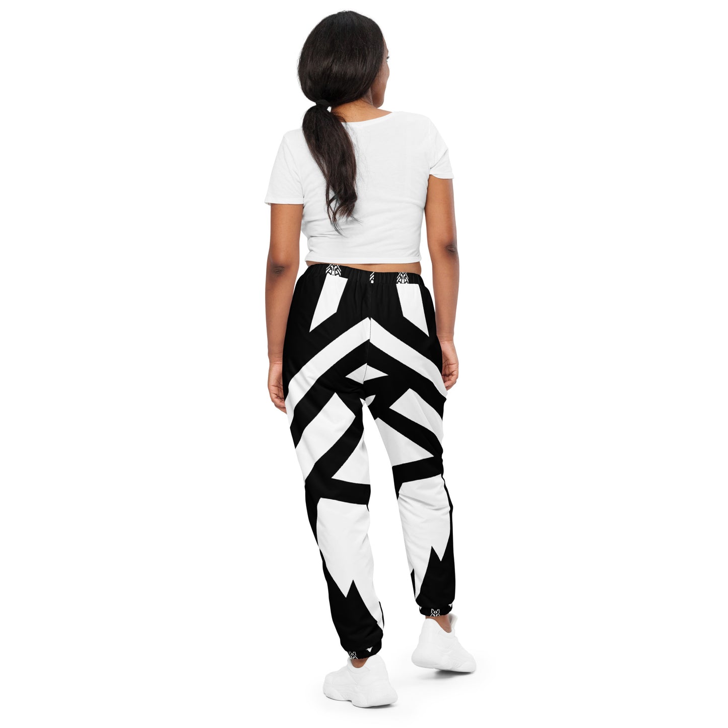 Black White Wolf Unisex track pants