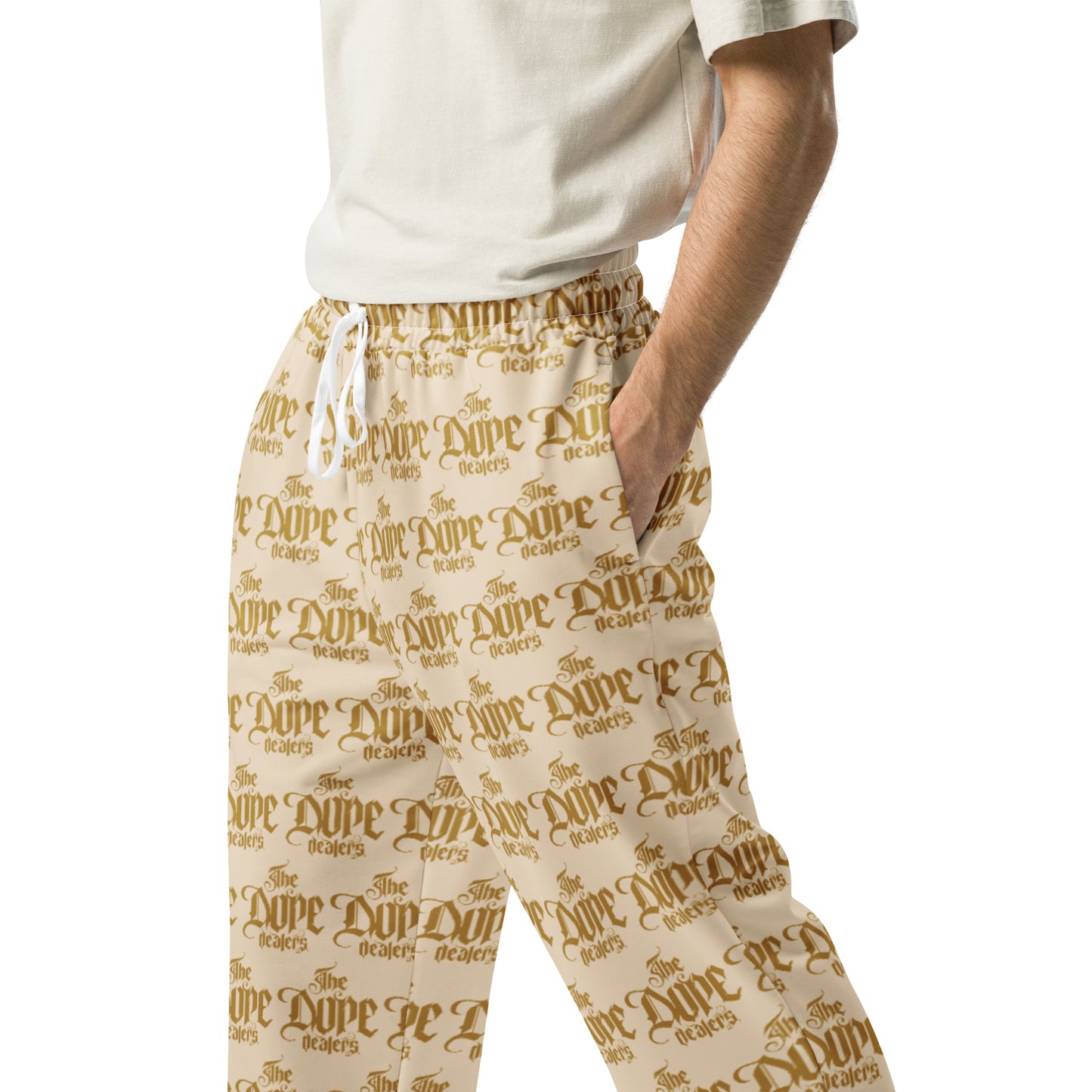 The Dope Dealers Champagne Wide-leg joggers