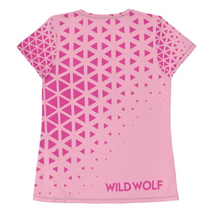 Pink Wolf Women's Athletic T-shirt