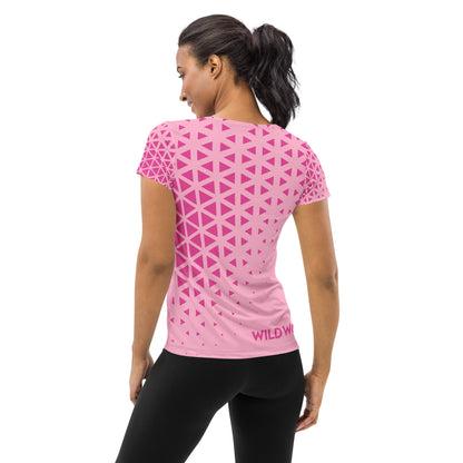 Pink Wolf Women's Athletic T-shirt