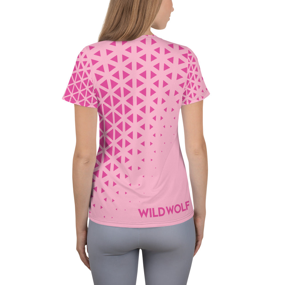 Pink Wolf Women's Athletic T-shirt