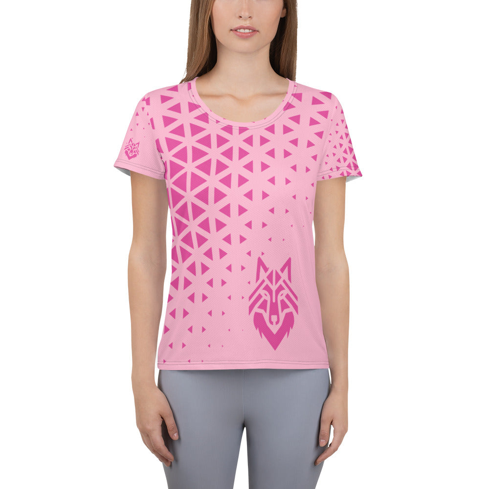 Pink Wolf Women's Athletic T-shirt