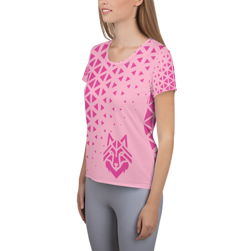 Pink Wolf Women's Athletic T-shirt