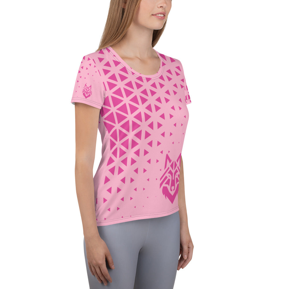 Pink Wolf Women's Athletic T-shirt