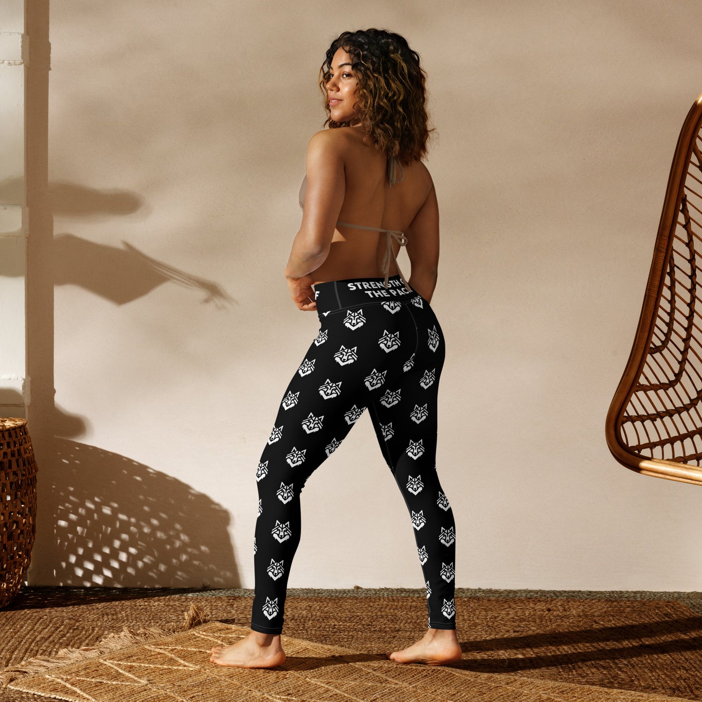 Black Pattern Yoga Leggings