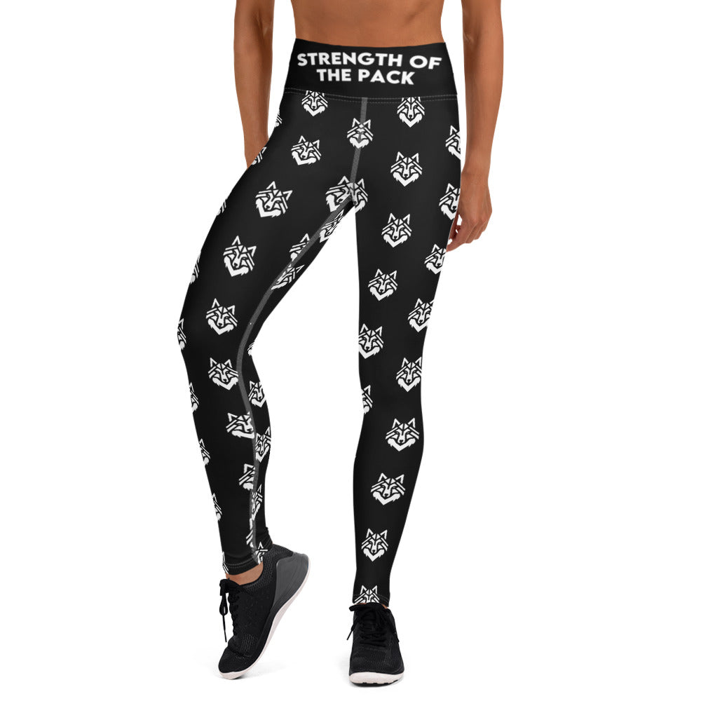 Black Pattern Yoga Leggings