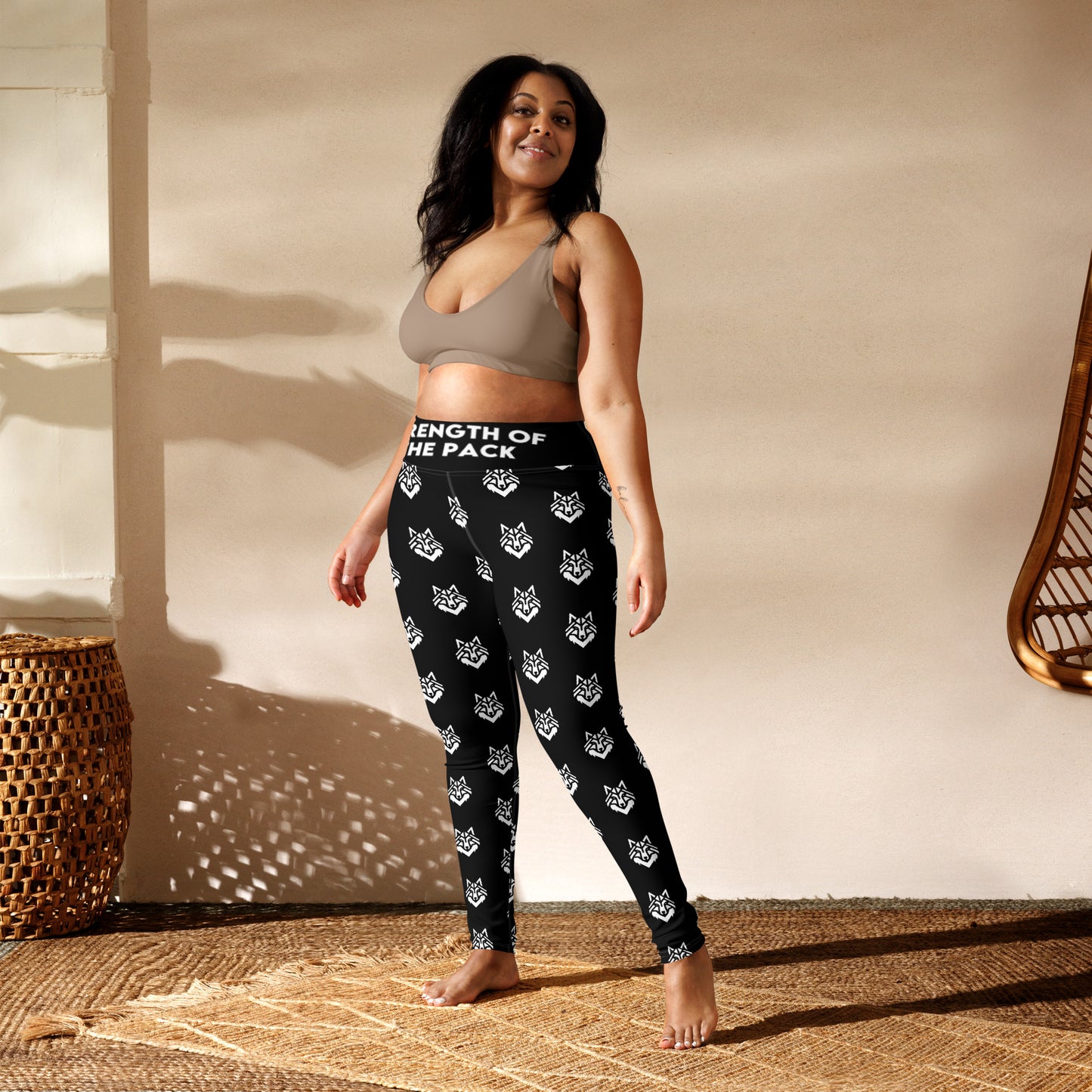 Black Pattern Yoga Leggings