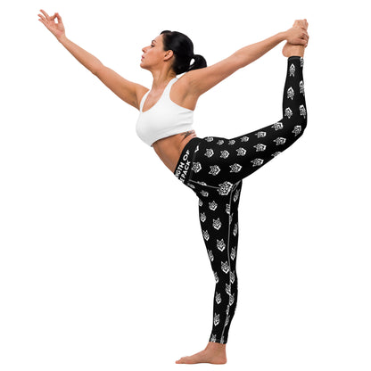 Black Pattern Yoga Leggings