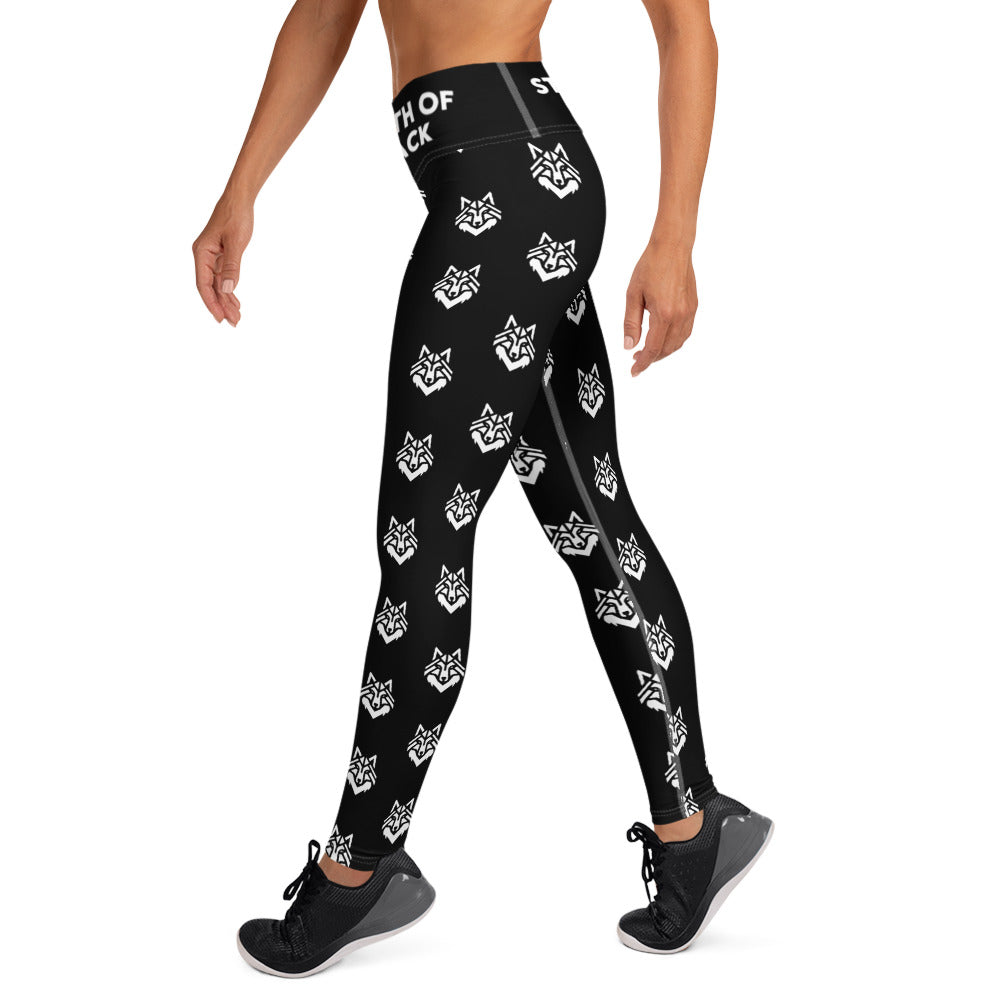 Black Pattern Yoga Leggings