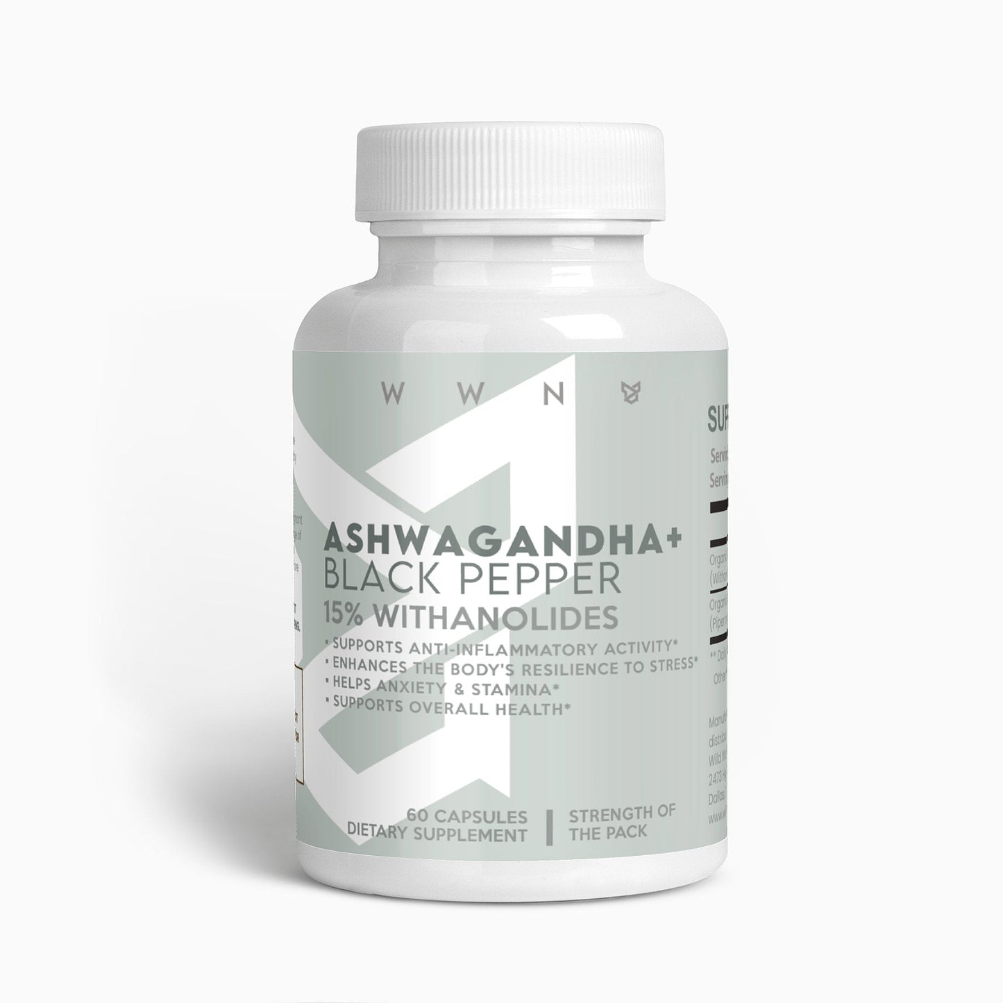 Ashwagandha+Black Pepper W/ 15% withanolides - Wild Wolf Nutrition