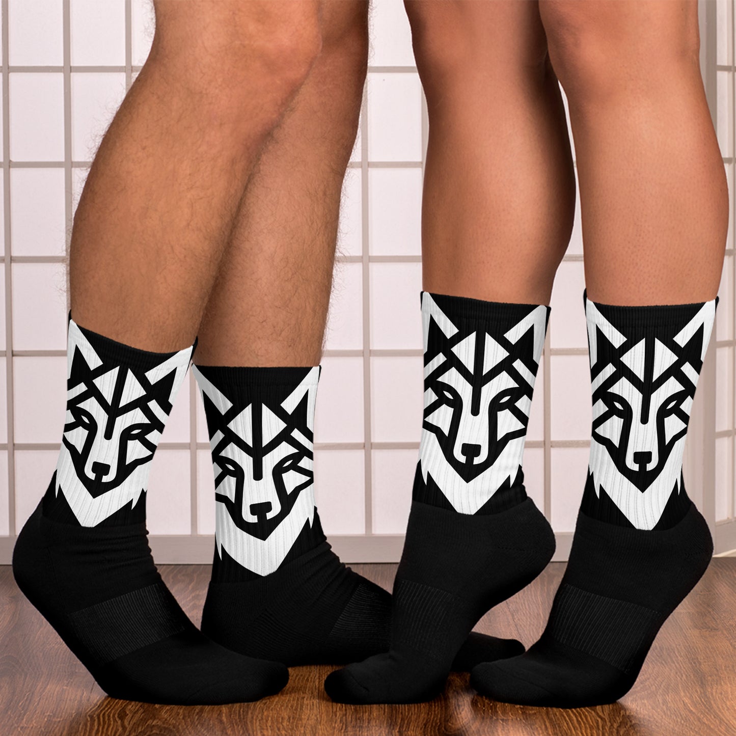 Wild Wolf White Face Socks