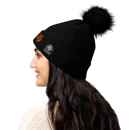 The Wolf Pack Face Columbia pom-pom beanie