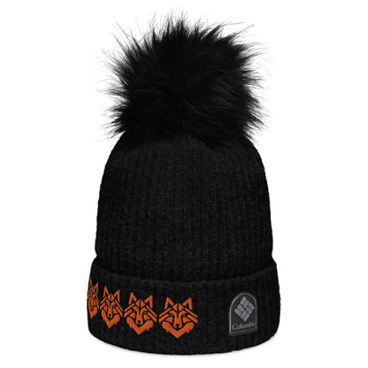 The Wolf Pack Face Columbia pom-pom beanie