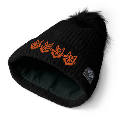 The Wolf Pack Face Columbia pom-pom beanie