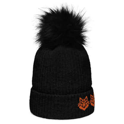 The Wolf Pack Face Columbia pom-pom beanie