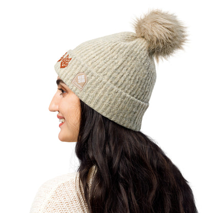 The Wolf Pack Face Columbia pom-pom beanie