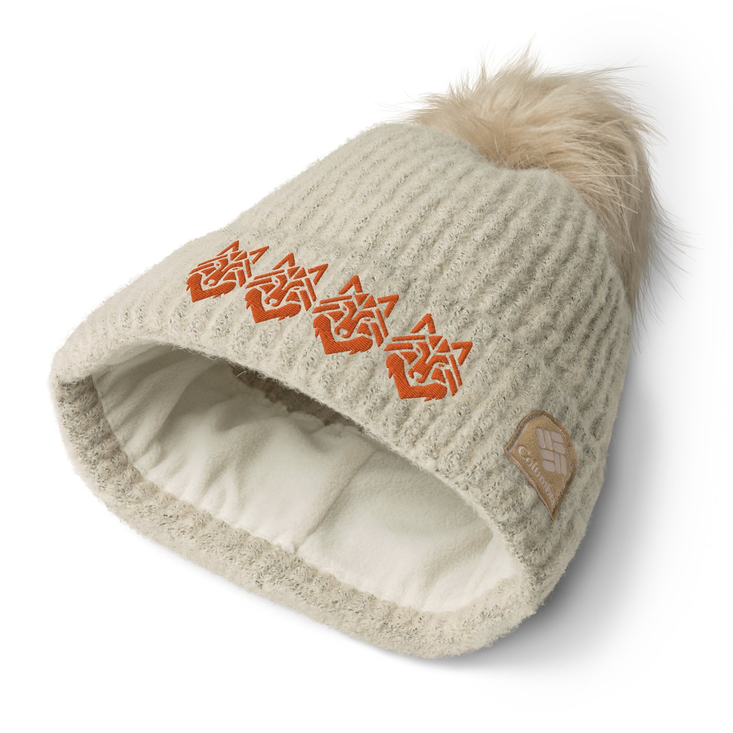 The Wolf Pack Face Columbia pom-pom beanie