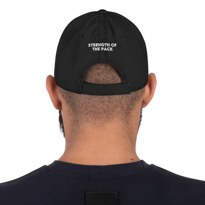 White Face Distressed Dad Hat