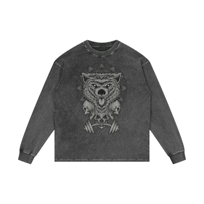 Circus Acid Wash Oversize Long Sleeve T-Shirt