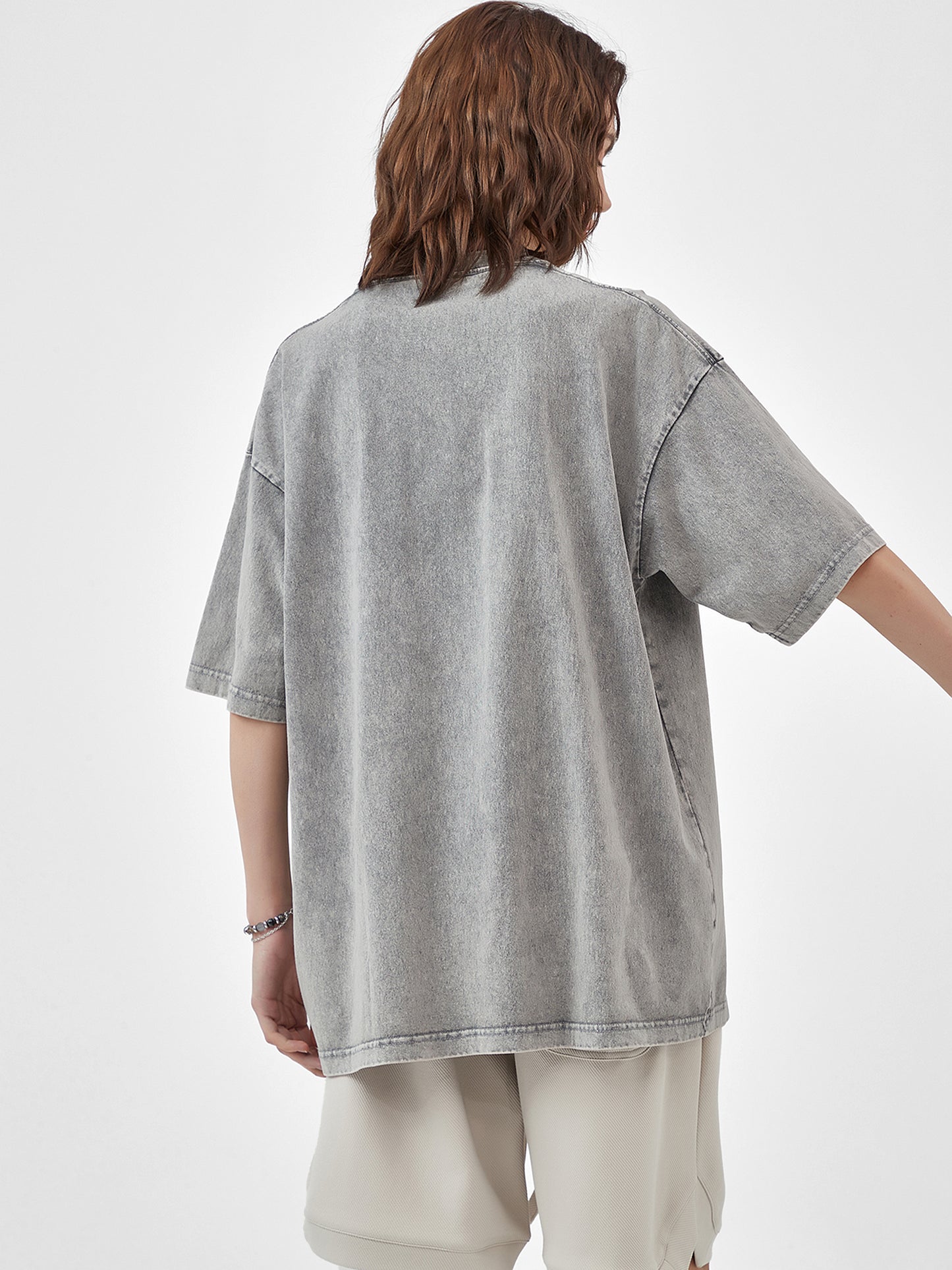 Black Acid Wash Oversize T-Shirt