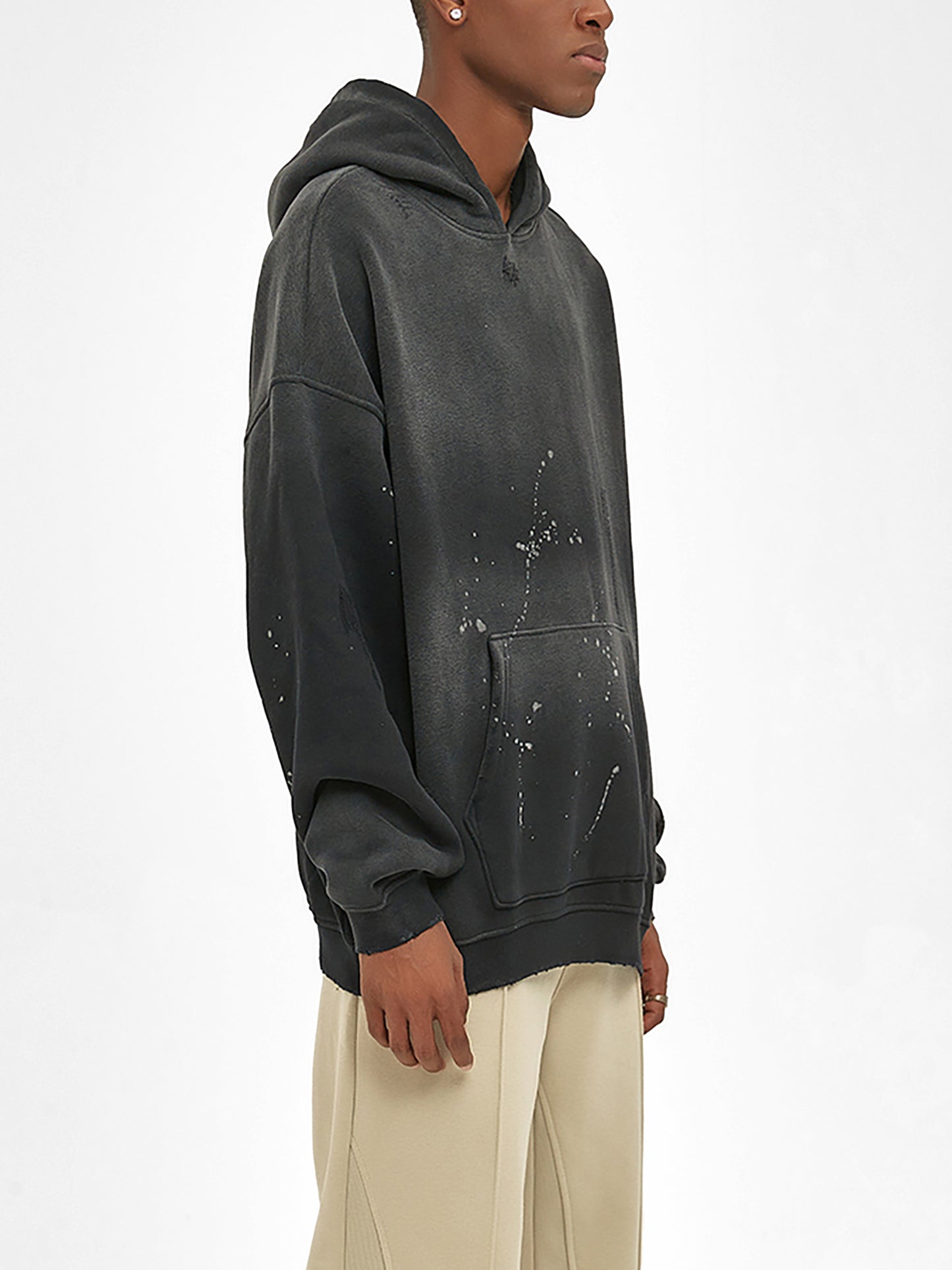 Wild WOlf - Vintage Wash Frayed Fleece Hoodie - 360 GSM