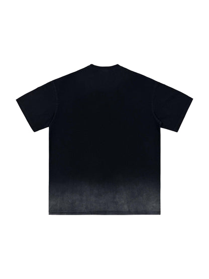 Married to the game - Black Vintage Washed Gradient T-Shirt - 250 GSM