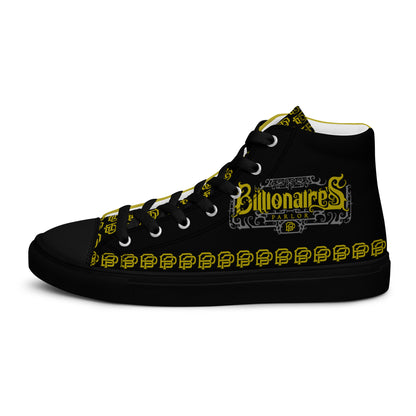 Billionaire's Parlor Men’s high top canvas shoes