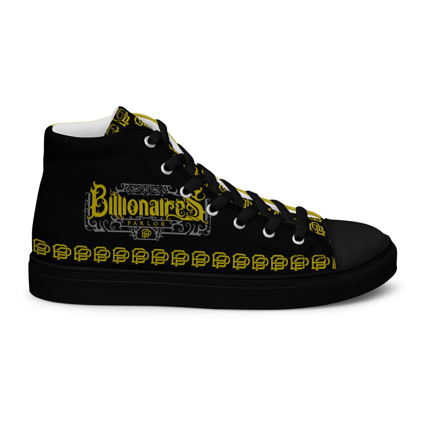 Billionaire's Parlor Men’s high top canvas shoes