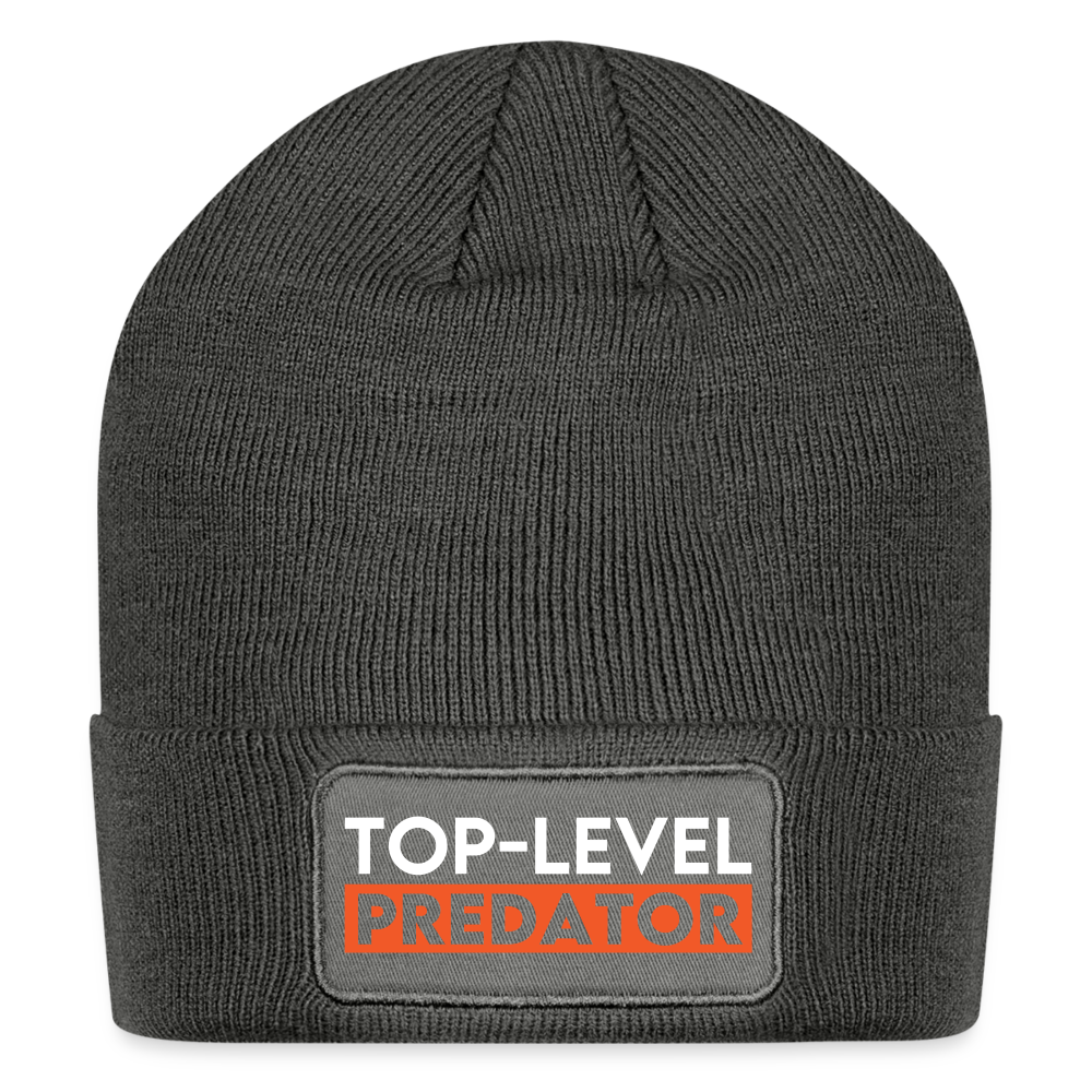 Tope Level Predator Patch Beanie - charcoal grey