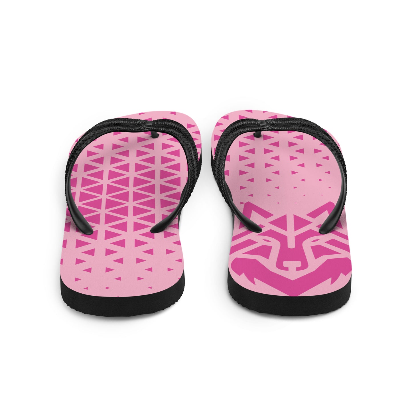 Pink Wolf Flip-Flops