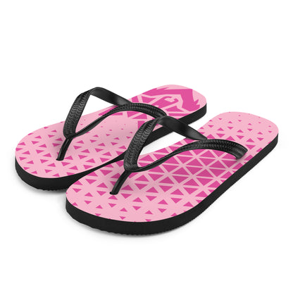 Pink Wolf Flip-Flops