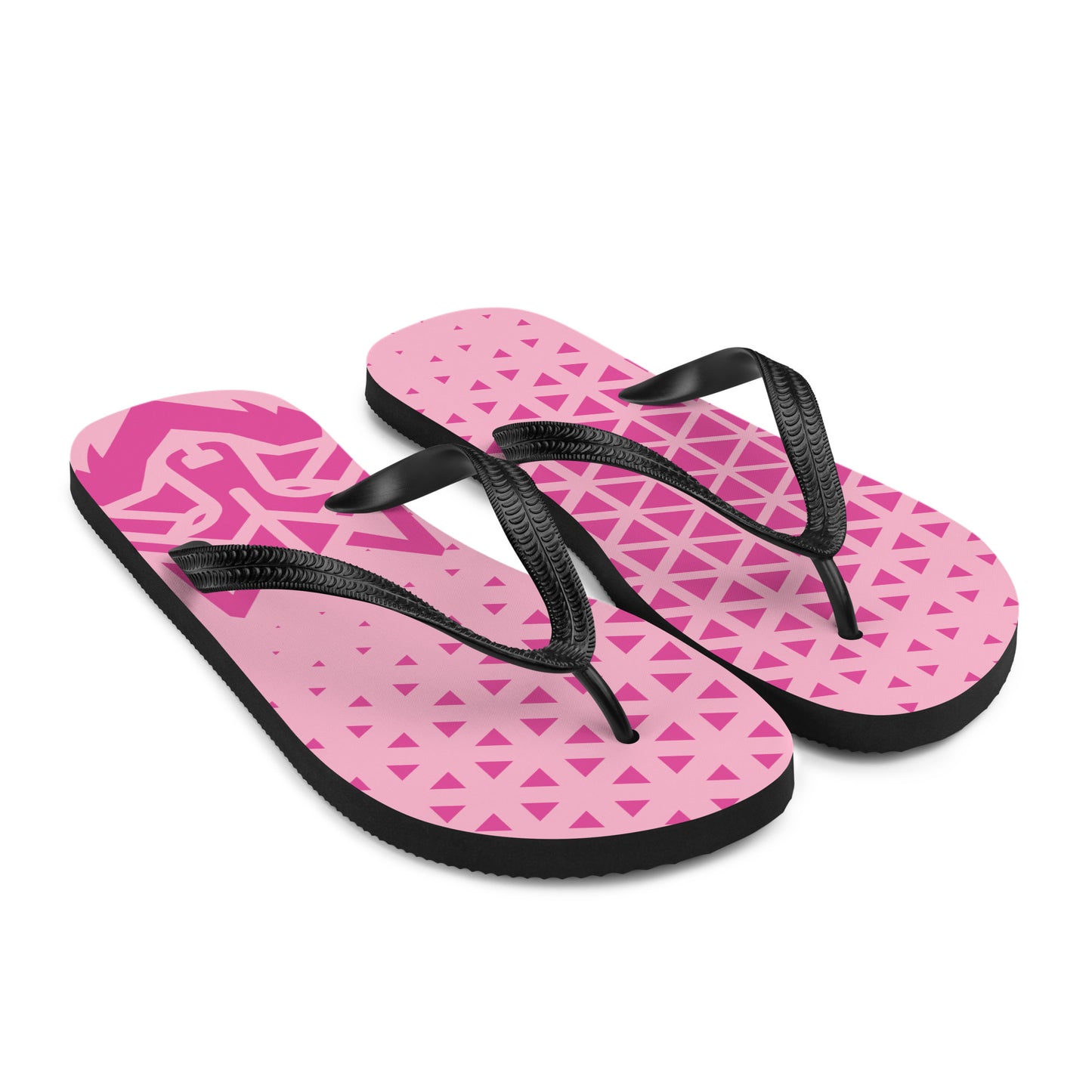 Pink Wolf Flip-Flops