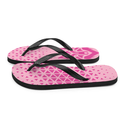 Pink Wolf Flip-Flops