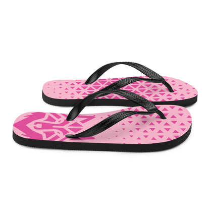 Pink Wolf Flip-Flops