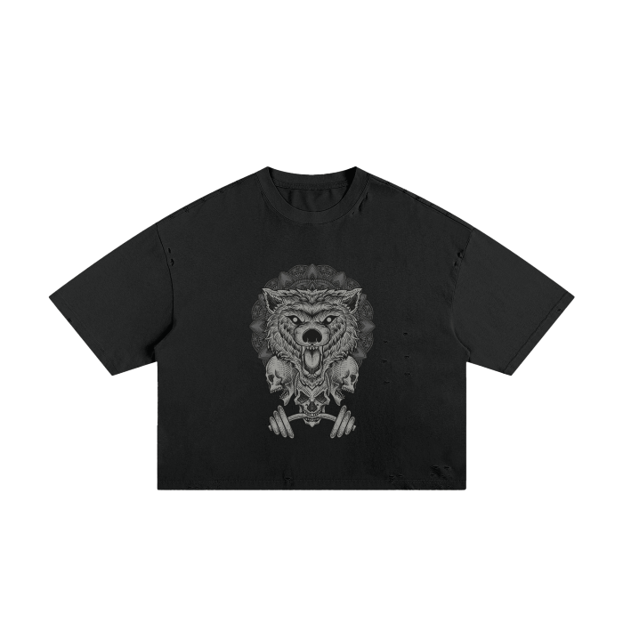 The Circus - Classic Frayed Boxy Tee - Wild Wolf Nutrition