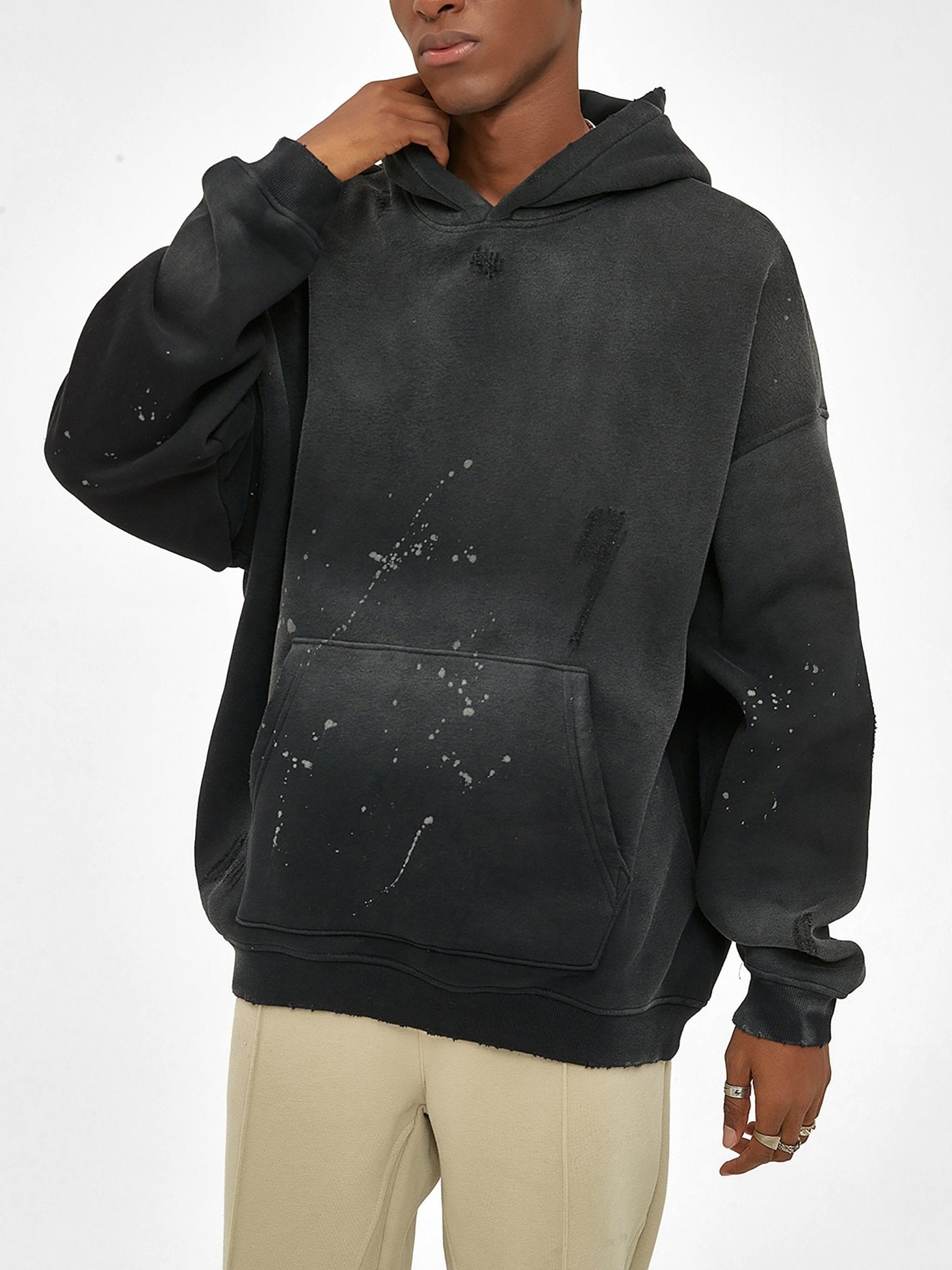 The Circus - Vintage Wash Frayed Fleece Hoodie - Wild Wolf Nutrition