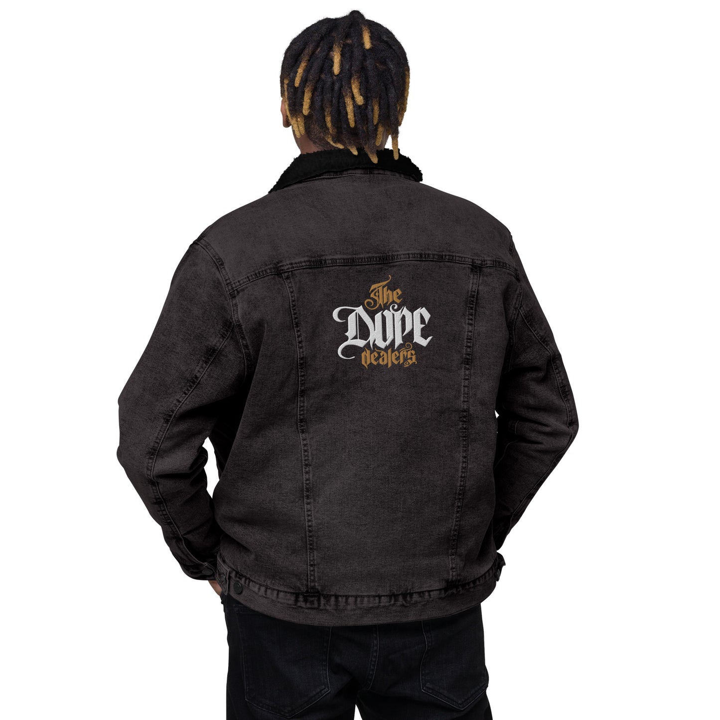 The Dope Dealers Unisex denim sherpa jacket