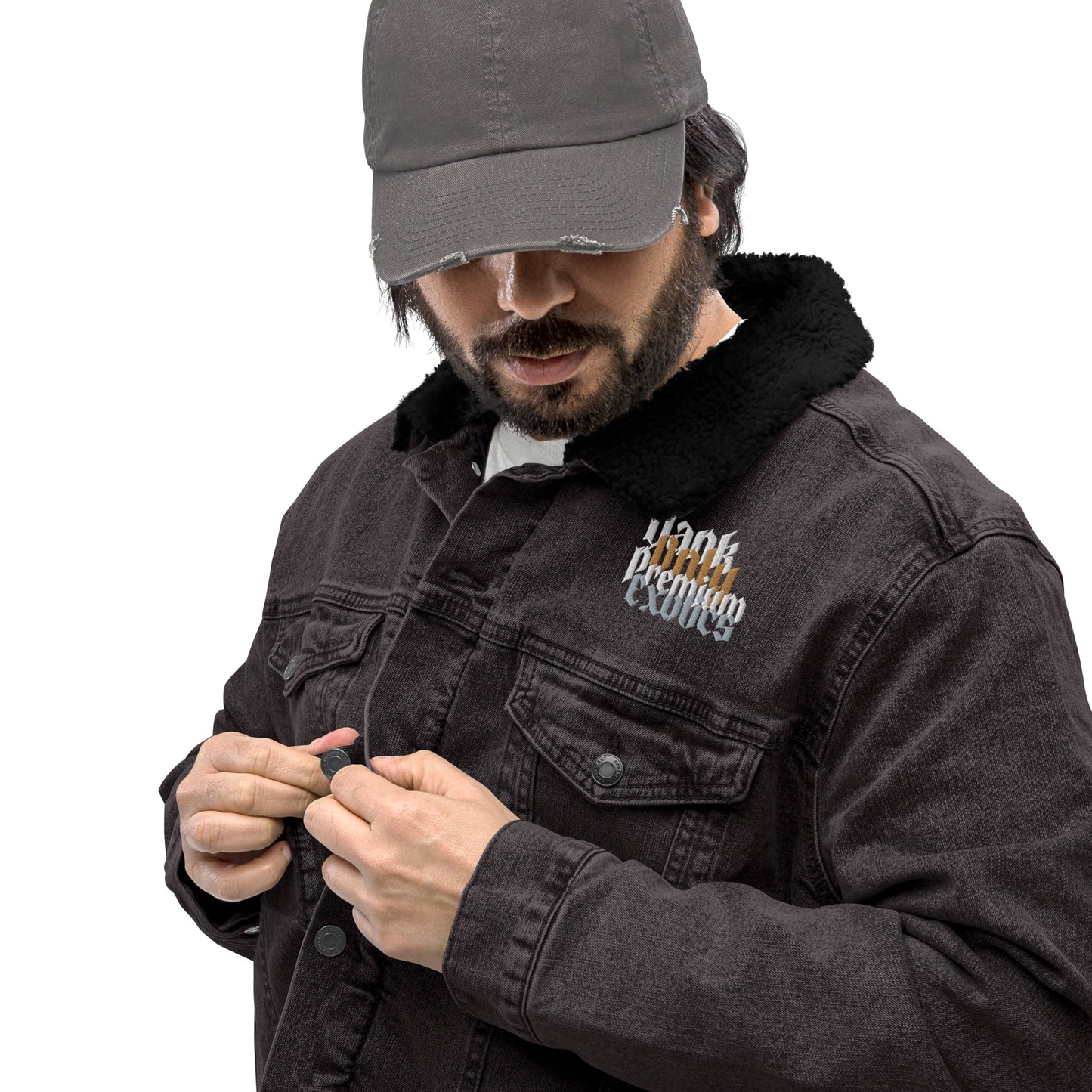 The Dope Dealers Unisex denim sherpa jacket