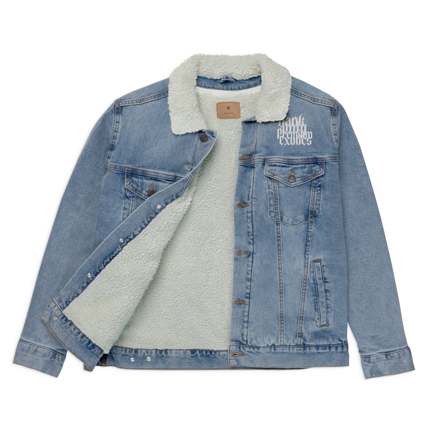 The Dope Dealers Unisex denim sherpa jacket