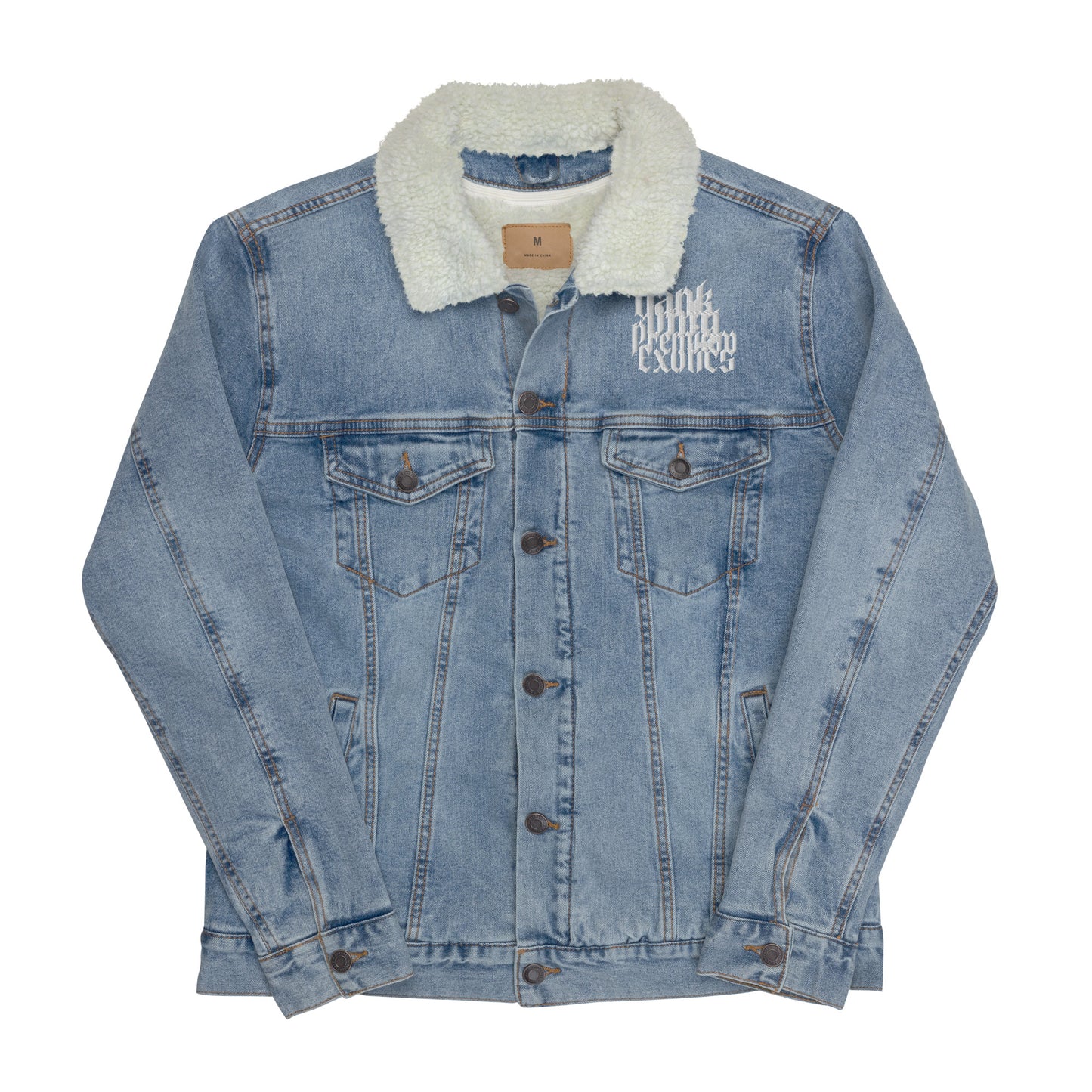 The Dope Dealers Unisex denim sherpa jacket